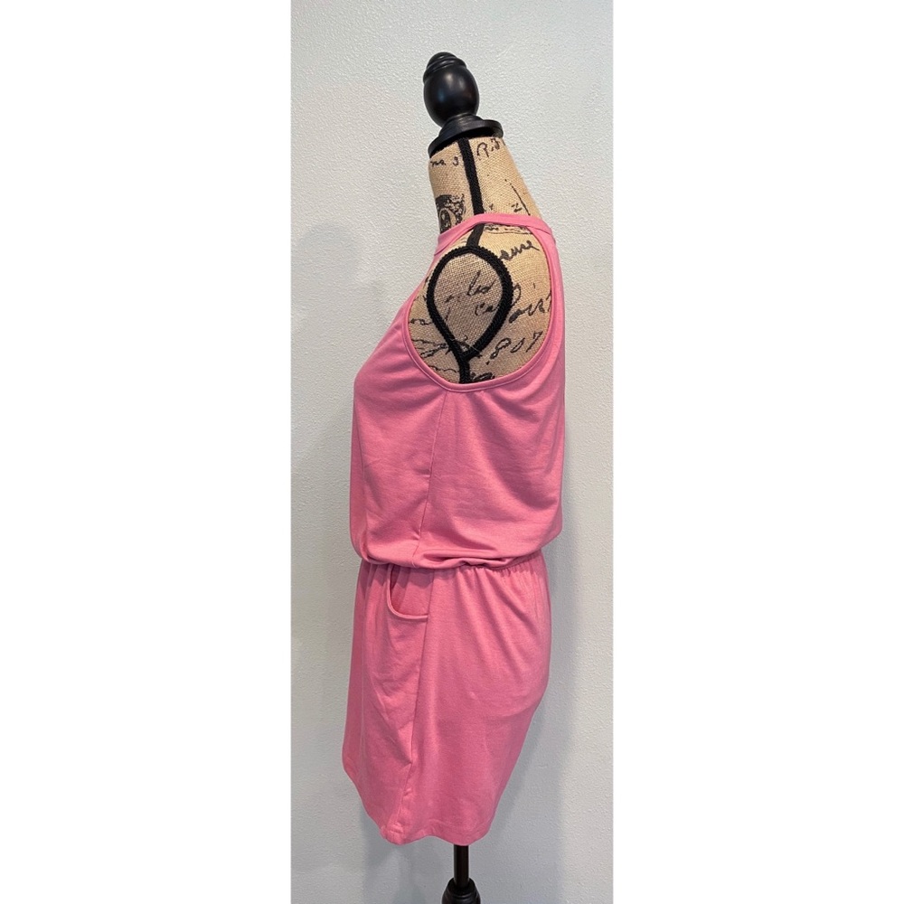 MEROKEETY Summer Halter Neck Shorts Elastic Waist Solid Color Jumpsuit Romper S - Picture 8 of 15